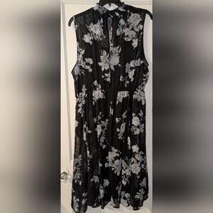 Torrid Black and Gray Floral Dress